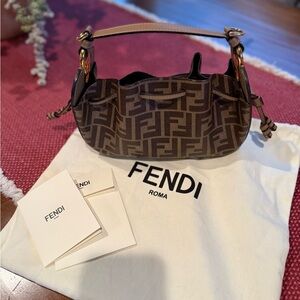 Fendi Brown and Tan Shoulder Bag